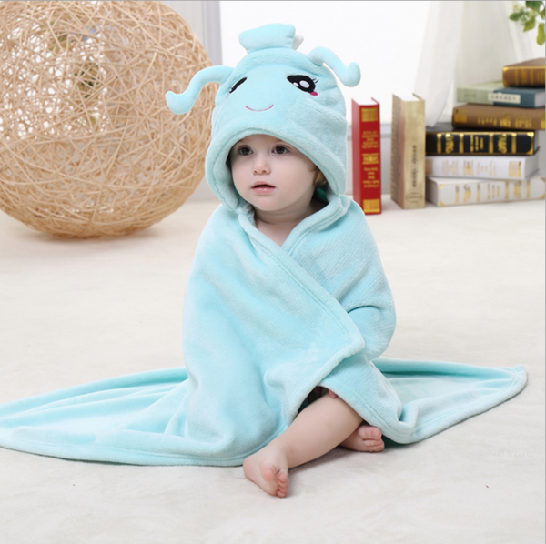 Cartoon Character Baby Hooded Towel