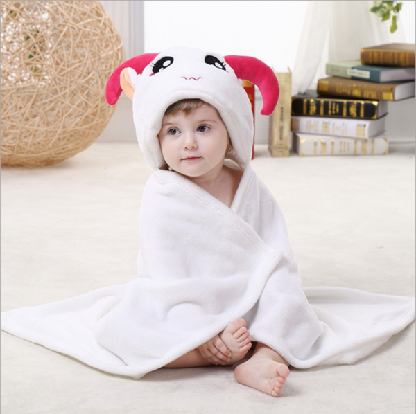 Cartoon Character Baby Hooded Towel